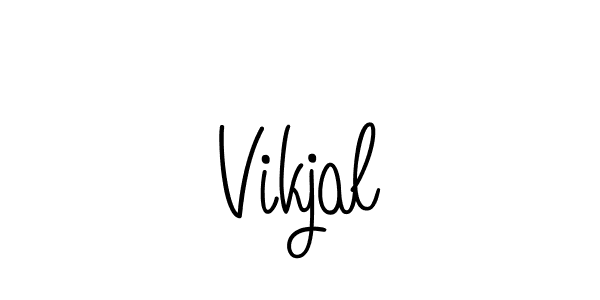 Create a beautiful signature design for name Vikjal. With this signature (Angelique-Rose-font-FFP) fonts, you can make a handwritten signature for free. Vikjal signature style 5 images and pictures png