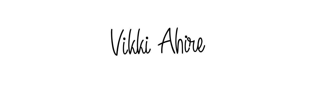 Vikki Ahire stylish signature style. Best Handwritten Sign (Angelique-Rose-font-FFP) for my name. Handwritten Signature Collection Ideas for my name Vikki Ahire. Vikki Ahire signature style 5 images and pictures png