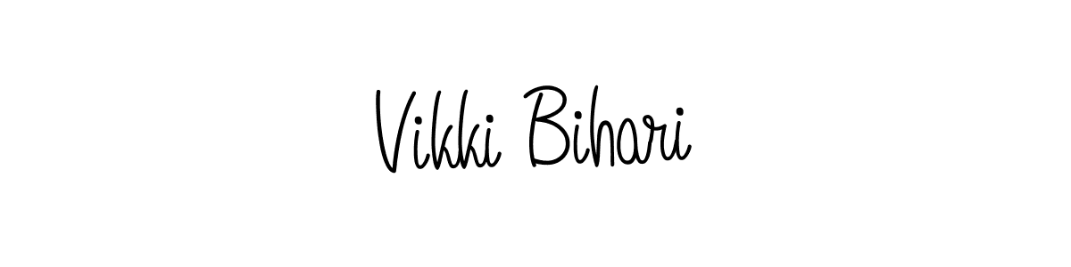 Use a signature maker to create a handwritten signature online. With this signature software, you can design (Angelique-Rose-font-FFP) your own signature for name Vikki Bihari. Vikki Bihari signature style 5 images and pictures png