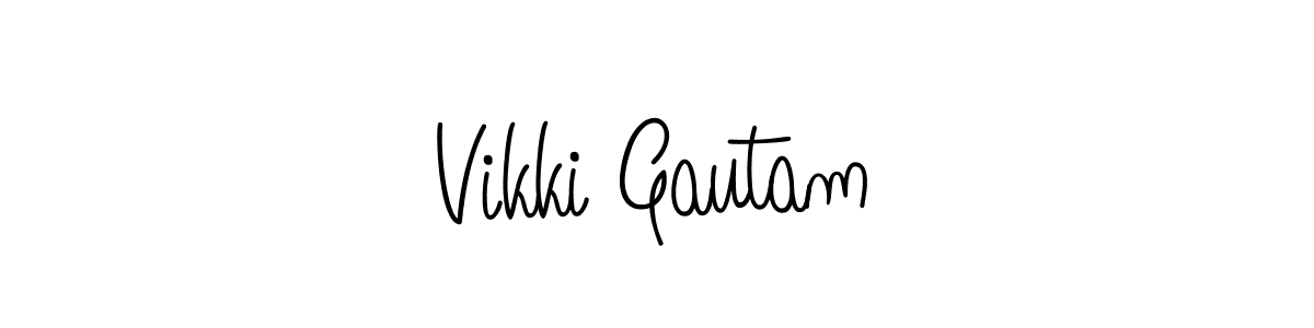 Design your own signature with our free online signature maker. With this signature software, you can create a handwritten (Angelique-Rose-font-FFP) signature for name Vikki Gautam. Vikki Gautam signature style 5 images and pictures png