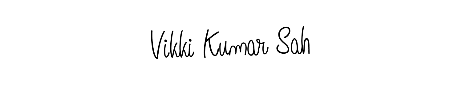 This is the best signature style for the Vikki Kumar Sah name. Also you like these signature font (Angelique-Rose-font-FFP). Mix name signature. Vikki Kumar Sah signature style 5 images and pictures png