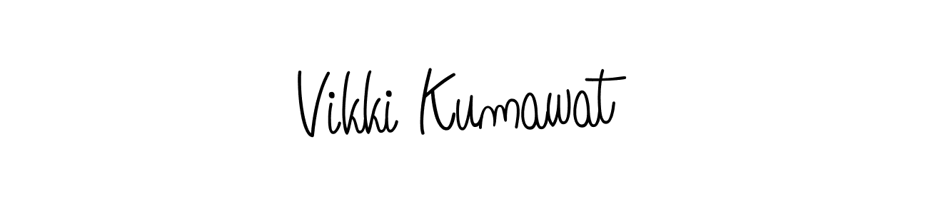 Make a beautiful signature design for name Vikki Kumawat. With this signature (Angelique-Rose-font-FFP) style, you can create a handwritten signature for free. Vikki Kumawat signature style 5 images and pictures png