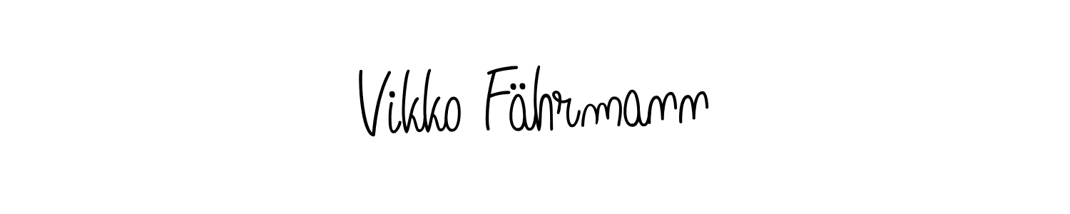 You should practise on your own different ways (Angelique-Rose-font-FFP) to write your name (Vikko Fährmann) in signature. don't let someone else do it for you. Vikko Fährmann signature style 5 images and pictures png