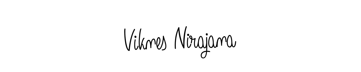 This is the best signature style for the Viknes Nirajana name. Also you like these signature font (Angelique-Rose-font-FFP). Mix name signature. Viknes Nirajana signature style 5 images and pictures png