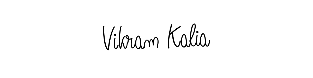 Make a beautiful signature design for name Vikram Kalia. With this signature (Angelique-Rose-font-FFP) style, you can create a handwritten signature for free. Vikram Kalia signature style 5 images and pictures png