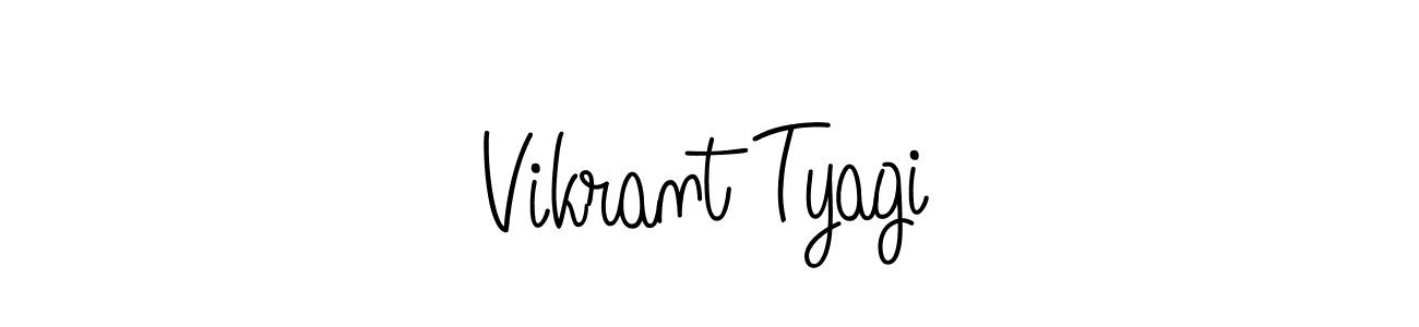 You should practise on your own different ways (Angelique-Rose-font-FFP) to write your name (Vikrant Tyagi) in signature. don't let someone else do it for you. Vikrant Tyagi signature style 5 images and pictures png