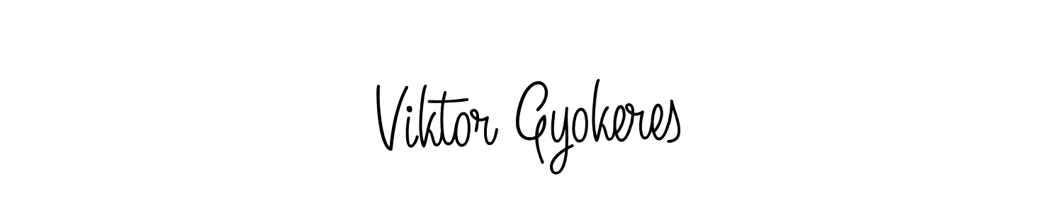 Design your own signature with our free online signature maker. With this signature software, you can create a handwritten (Angelique-Rose-font-FFP) signature for name Viktor Gyokeres. Viktor Gyokeres signature style 5 images and pictures png