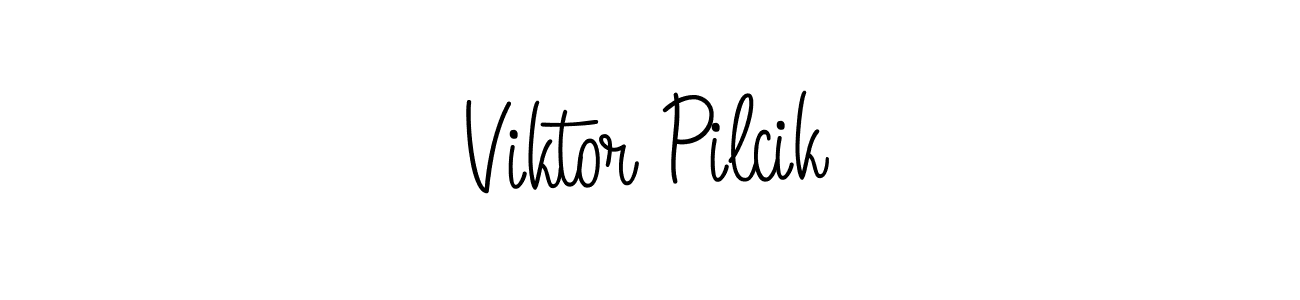 Make a beautiful signature design for name Viktor Pilcik. With this signature (Angelique-Rose-font-FFP) style, you can create a handwritten signature for free. Viktor Pilcik signature style 5 images and pictures png