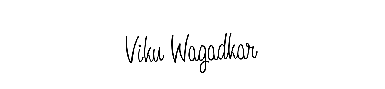 Use a signature maker to create a handwritten signature online. With this signature software, you can design (Angelique-Rose-font-FFP) your own signature for name Viku Wagadkar. Viku Wagadkar signature style 5 images and pictures png