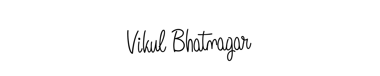 The best way (Angelique-Rose-font-FFP) to make a short signature is to pick only two or three words in your name. The name Vikul Bhatnagar include a total of six letters. For converting this name. Vikul Bhatnagar signature style 5 images and pictures png