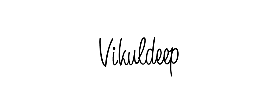 Use a signature maker to create a handwritten signature online. With this signature software, you can design (Angelique-Rose-font-FFP) your own signature for name Vikuldeep. Vikuldeep signature style 5 images and pictures png