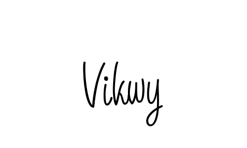 How to make Vikwy name signature. Use Angelique-Rose-font-FFP style for creating short signs online. This is the latest handwritten sign. Vikwy signature style 5 images and pictures png