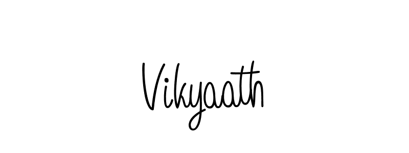 Use a signature maker to create a handwritten signature online. With this signature software, you can design (Angelique-Rose-font-FFP) your own signature for name Vikyaath. Vikyaath signature style 5 images and pictures png