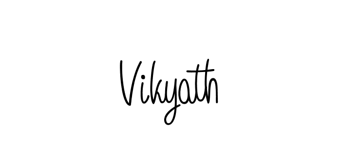The best way (Angelique-Rose-font-FFP) to make a short signature is to pick only two or three words in your name. The name Vikyath include a total of six letters. For converting this name. Vikyath signature style 5 images and pictures png