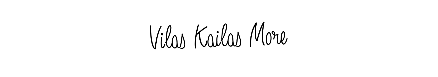 Create a beautiful signature design for name Vilas Kailas More. With this signature (Angelique-Rose-font-FFP) fonts, you can make a handwritten signature for free. Vilas Kailas More signature style 5 images and pictures png