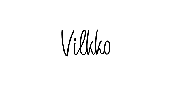 The best way (Angelique-Rose-font-FFP) to make a short signature is to pick only two or three words in your name. The name Vilkko include a total of six letters. For converting this name. Vilkko signature style 5 images and pictures png