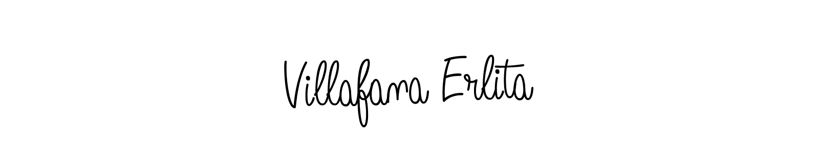 Make a beautiful signature design for name Villafana Erlita. With this signature (Angelique-Rose-font-FFP) style, you can create a handwritten signature for free. Villafana Erlita signature style 5 images and pictures png
