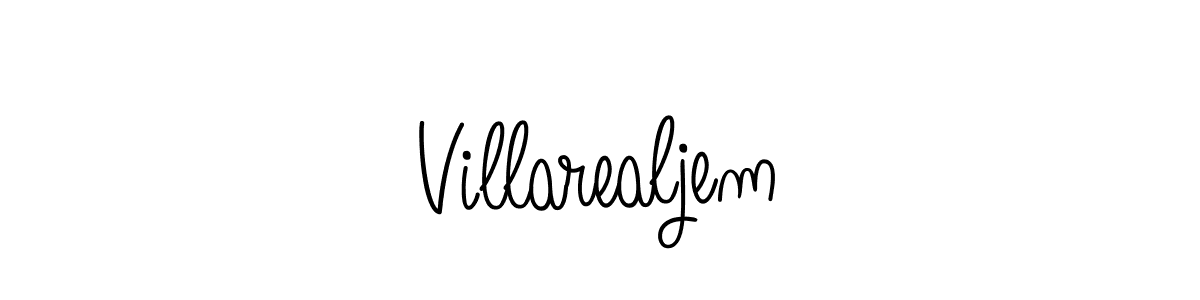 How to make Villarealjem name signature. Use Angelique-Rose-font-FFP style for creating short signs online. This is the latest handwritten sign. Villarealjem signature style 5 images and pictures png