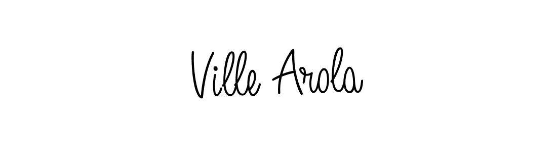 Also You can easily find your signature by using the search form. We will create Ville Arola name handwritten signature images for you free of cost using Angelique-Rose-font-FFP sign style. Ville Arola signature style 5 images and pictures png