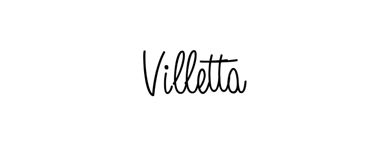 Design your own signature with our free online signature maker. With this signature software, you can create a handwritten (Angelique-Rose-font-FFP) signature for name Villetta. Villetta signature style 5 images and pictures png