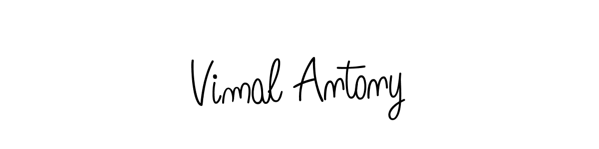 How to make Vimal Antony name signature. Use Angelique-Rose-font-FFP style for creating short signs online. This is the latest handwritten sign. Vimal Antony signature style 5 images and pictures png