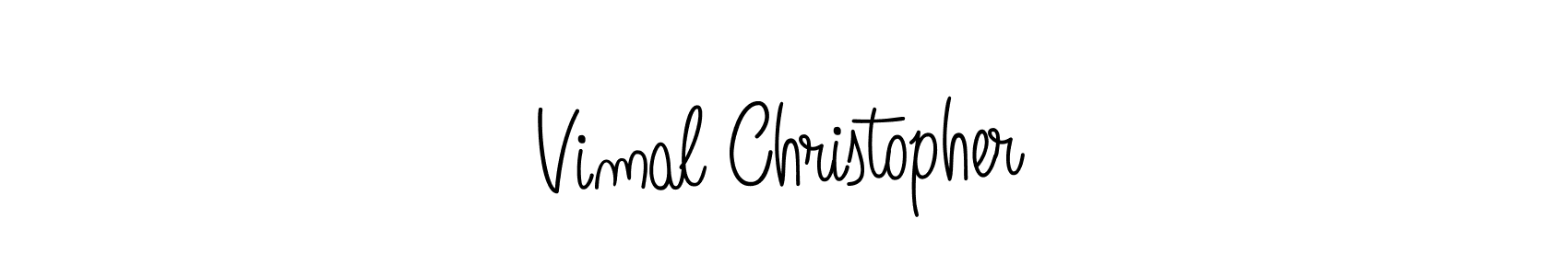 You can use this online signature creator to create a handwritten signature for the name Vimal Christopher. This is the best online autograph maker. Vimal Christopher signature style 5 images and pictures png