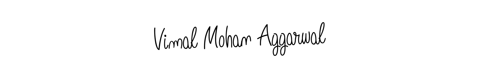 Use a signature maker to create a handwritten signature online. With this signature software, you can design (Angelique-Rose-font-FFP) your own signature for name Vimal Mohan Aggarwal. Vimal Mohan Aggarwal signature style 5 images and pictures png