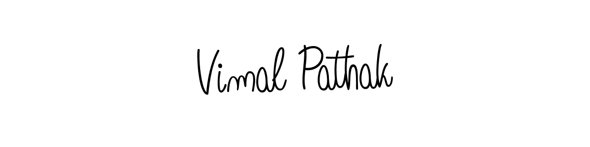 How to make Vimal Pathak name signature. Use Angelique-Rose-font-FFP style for creating short signs online. This is the latest handwritten sign. Vimal Pathak signature style 5 images and pictures png