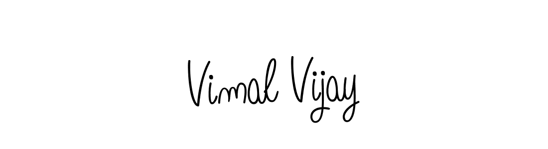 Use a signature maker to create a handwritten signature online. With this signature software, you can design (Angelique-Rose-font-FFP) your own signature for name Vimal Vijay. Vimal Vijay signature style 5 images and pictures png