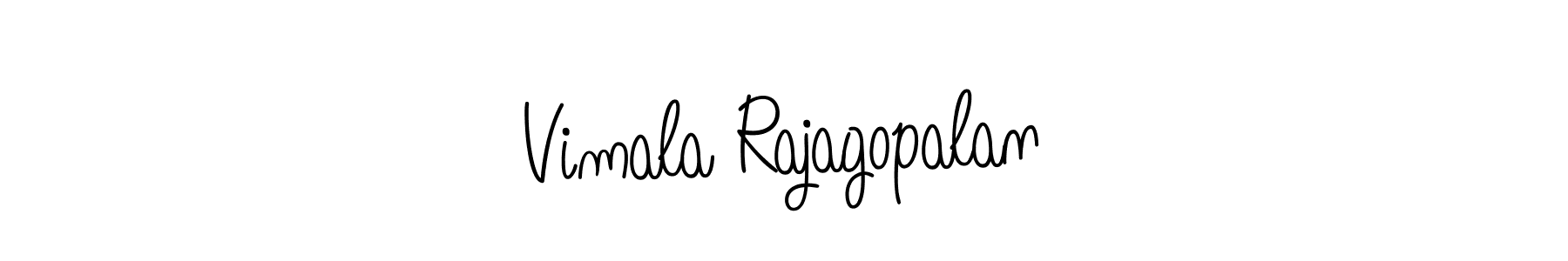 Make a beautiful signature design for name Vimala Rajagopalan. With this signature (Angelique-Rose-font-FFP) style, you can create a handwritten signature for free. Vimala Rajagopalan signature style 5 images and pictures png