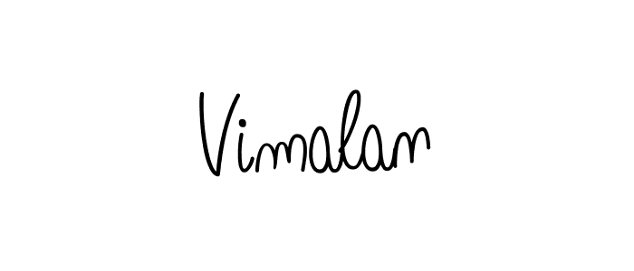 Make a beautiful signature design for name Vimalan. With this signature (Angelique-Rose-font-FFP) style, you can create a handwritten signature for free. Vimalan signature style 5 images and pictures png