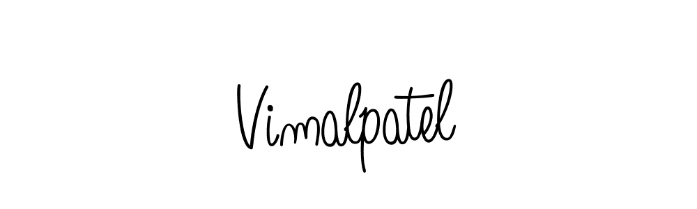 Vimalpatel stylish signature style. Best Handwritten Sign (Angelique-Rose-font-FFP) for my name. Handwritten Signature Collection Ideas for my name Vimalpatel. Vimalpatel signature style 5 images and pictures png