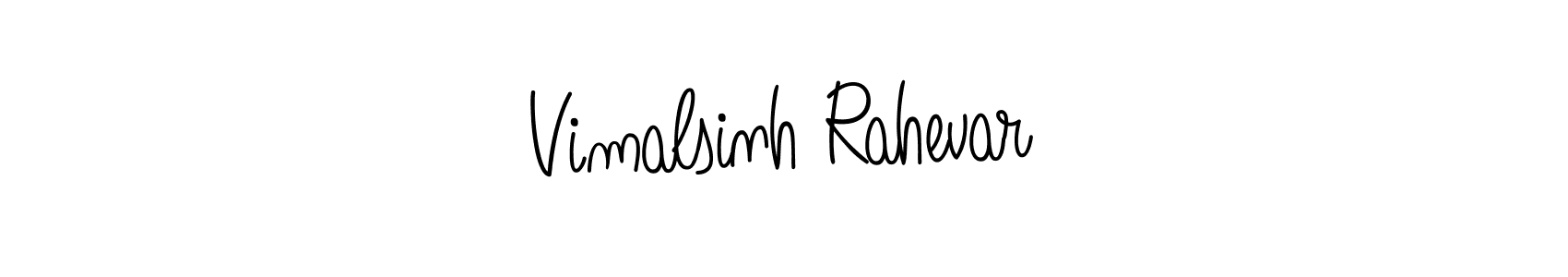 Design your own signature with our free online signature maker. With this signature software, you can create a handwritten (Angelique-Rose-font-FFP) signature for name Vimalsinh Rahevar. Vimalsinh Rahevar signature style 5 images and pictures png