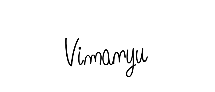 Use a signature maker to create a handwritten signature online. With this signature software, you can design (Angelique-Rose-font-FFP) your own signature for name Vimanyu. Vimanyu signature style 5 images and pictures png