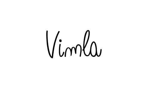 Vimla stylish signature style. Best Handwritten Sign (Angelique-Rose-font-FFP) for my name. Handwritten Signature Collection Ideas for my name Vimla. Vimla signature style 5 images and pictures png