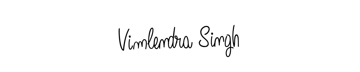 Design your own signature with our free online signature maker. With this signature software, you can create a handwritten (Angelique-Rose-font-FFP) signature for name Vimlendra Singh. Vimlendra Singh signature style 5 images and pictures png