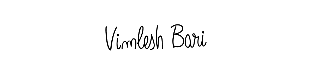 How to Draw Vimlesh Bari signature style? Angelique-Rose-font-FFP is a latest design signature styles for name Vimlesh Bari. Vimlesh Bari signature style 5 images and pictures png