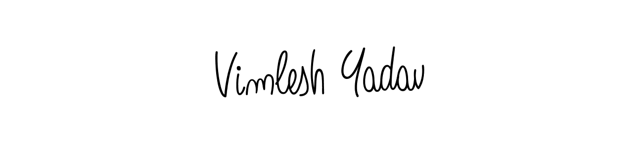 Use a signature maker to create a handwritten signature online. With this signature software, you can design (Angelique-Rose-font-FFP) your own signature for name Vimlesh Yadav. Vimlesh Yadav signature style 5 images and pictures png