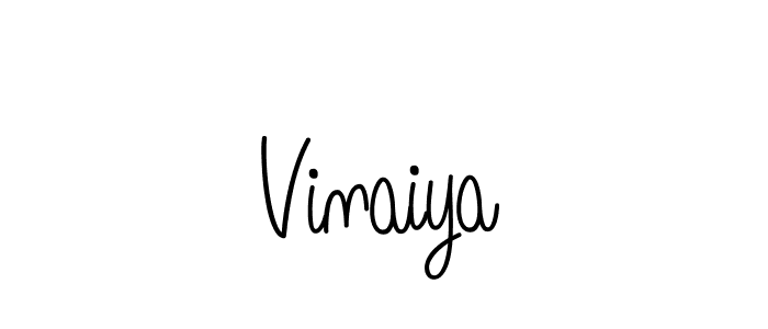 Use a signature maker to create a handwritten signature online. With this signature software, you can design (Angelique-Rose-font-FFP) your own signature for name Vinaiya. Vinaiya signature style 5 images and pictures png