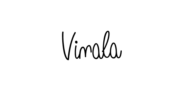 Make a beautiful signature design for name Vinala. With this signature (Angelique-Rose-font-FFP) style, you can create a handwritten signature for free. Vinala signature style 5 images and pictures png