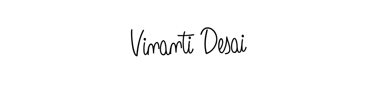 Vinanti Desai stylish signature style. Best Handwritten Sign (Angelique-Rose-font-FFP) for my name. Handwritten Signature Collection Ideas for my name Vinanti Desai. Vinanti Desai signature style 5 images and pictures png