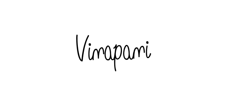 Use a signature maker to create a handwritten signature online. With this signature software, you can design (Angelique-Rose-font-FFP) your own signature for name Vinapani. Vinapani signature style 5 images and pictures png