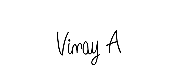 How to Draw Vinay A signature style? Angelique-Rose-font-FFP is a latest design signature styles for name Vinay A. Vinay A signature style 5 images and pictures png