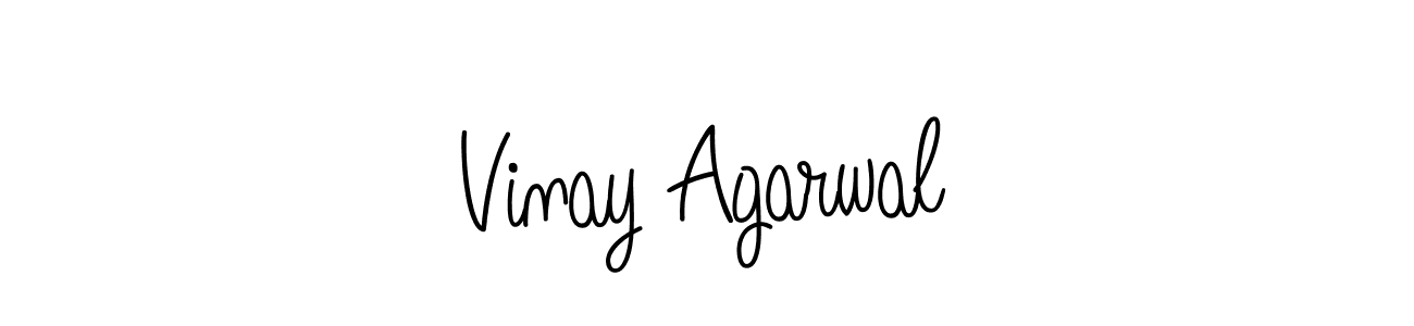 The best way (Angelique-Rose-font-FFP) to make a short signature is to pick only two or three words in your name. The name Vinay Agarwal include a total of six letters. For converting this name. Vinay Agarwal signature style 5 images and pictures png