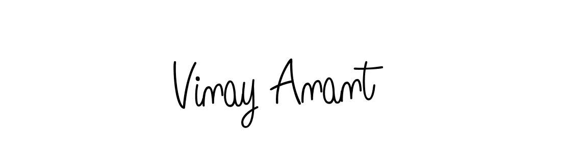 Design your own signature with our free online signature maker. With this signature software, you can create a handwritten (Angelique-Rose-font-FFP) signature for name Vinay Anant. Vinay Anant signature style 5 images and pictures png