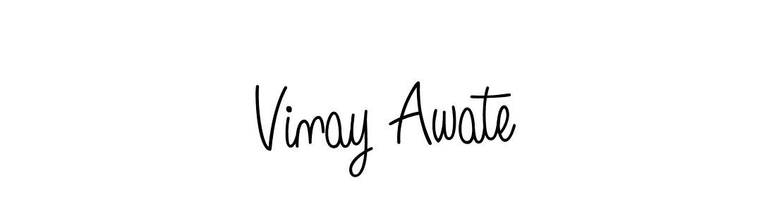Vinay Awate stylish signature style. Best Handwritten Sign (Angelique-Rose-font-FFP) for my name. Handwritten Signature Collection Ideas for my name Vinay Awate. Vinay Awate signature style 5 images and pictures png