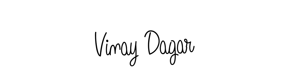 Use a signature maker to create a handwritten signature online. With this signature software, you can design (Angelique-Rose-font-FFP) your own signature for name Vinay Dagar. Vinay Dagar signature style 5 images and pictures png