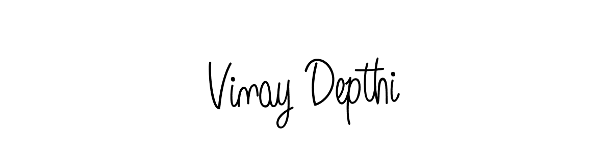 Also we have Vinay Depthi name is the best signature style. Create professional handwritten signature collection using Angelique-Rose-font-FFP autograph style. Vinay Depthi signature style 5 images and pictures png