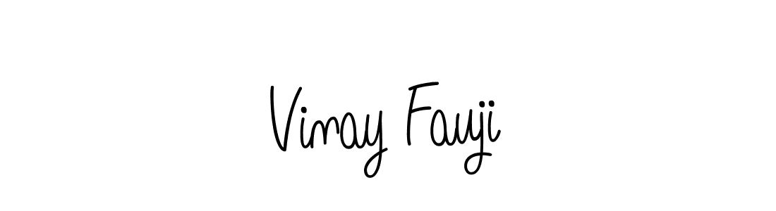 Design your own signature with our free online signature maker. With this signature software, you can create a handwritten (Angelique-Rose-font-FFP) signature for name Vinay Fauji. Vinay Fauji signature style 5 images and pictures png