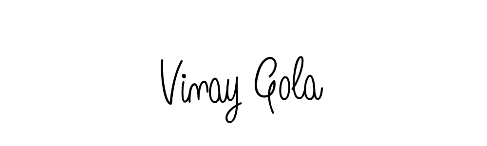 How to Draw Vinay Gola signature style? Angelique-Rose-font-FFP is a latest design signature styles for name Vinay Gola. Vinay Gola signature style 5 images and pictures png